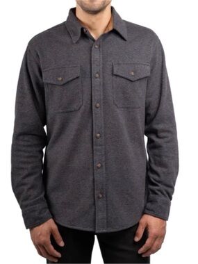 Jachs Men's Flannel Shirt Heavyweight Blue Size XL NWT